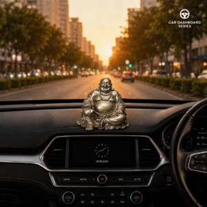 Laughing Buddha Car Dashboard Sculpture