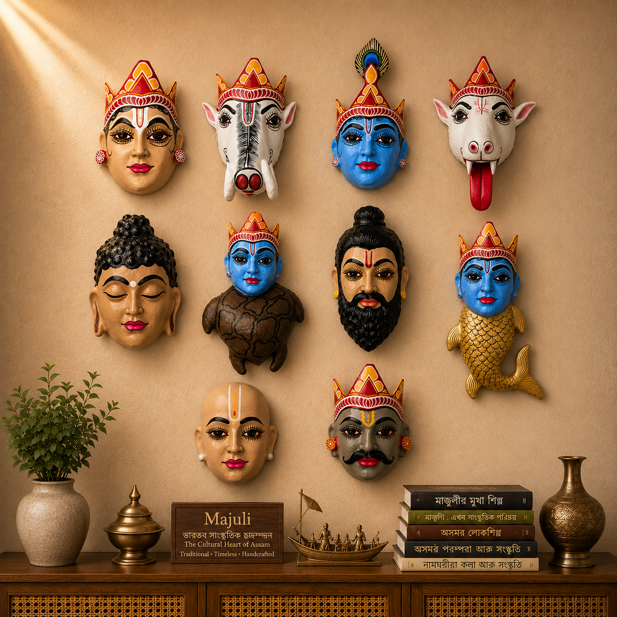 "Dashavatar" – Ten Divine Incarnations of Lord Vishnu | Symbol of Protection, Dharma & Spiritual Harmony